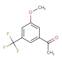 Chemical structure of 1-[3-methoxy-5-(trifluoromethyl)phenyl]ethan-1-one - CSSB00000061641