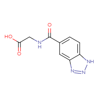 Chemical structure of 2-[(1H-1,2,3-benzotriazol-5-yl)formamido]acetic acid - CSSB00000766959