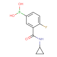 Chemical structure of [3-(cyclopropylcarbamoyl)-4-fluorophenyl]boronic acid - CSSB00015192083