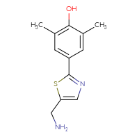 Chemical structure of 4-[5-(aminomethyl)-1,3-thiazol-2-yl]-2,6-dimethylphenol - CSSB00005509717