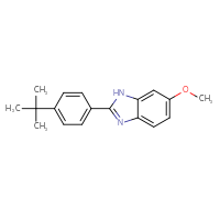Chemical structure of 2-(4-tert-butylphenyl)-6-methoxy-1H-1,3-benzodiazole - CSSB15237417694
