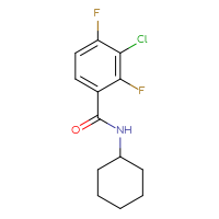 Chemical structure of 3-chloro-N-cyclohexyl-2,4-difluorobenzamide - CSSB02006372805