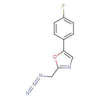 Chemical structure of 2-(azidomethyl)-5-(4-fluorophenyl)-1,3-oxazole - CSSB00005519925