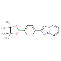 Chemical structure of 2-[4-(4,4,5,5-tetramethyl-1,3,2-dioxaborolan-2-yl)phenyl]imidazo[1,2-a]pyridine - CSSB00020801050
