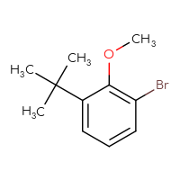Chemical structure of 1-bromo-3-tert-butyl-2-methoxybenzene - CSSB00010759305