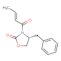 Chemical structure of (4R)-4-benzyl-3-[(2E)-but-2-enoyl]-1,3-oxazolidin-2-one - CSSB00020649267