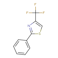 Chemical structure of 2-phenyl-4-(trifluoromethyl)-1,3-thiazole - CSSB00011204657