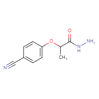 Chemical structure of 2-(4-cyanophenoxy)propanehydrazide - CSSB00000184288