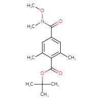 Chemical structure of tert-butyl 4-[methoxy(methyl)carbamoyl]-2,6-dimethylbenzoate - CSSB21151591942