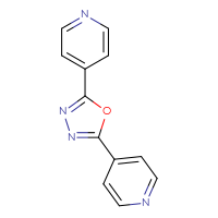 Chemical structure of 4-[5-(pyridin-4-yl)-1,3,4-oxadiazol-2-yl]pyridine - CSSB00102587592