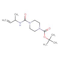 Chemical structure of tert-butyl 4-[(but-3-en-2-yl)carbamoyl]piperazine-1-carboxylate - CSSB02032081804