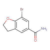 Chemical structure of 7-bromo-2,3-dihydro-1-benzofuran-5-carboxamide - CSSB06933639293