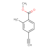Chemical structure of methyl 4-ethynyl-2-methylbenzoate - CSSB00102967923