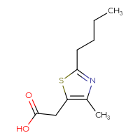 Chemical structure of 2-(2-butyl-4-methyl-1,3-thiazol-5-yl)acetic acid - CSSB00012353148