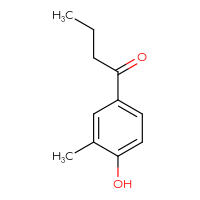 Chemical structure of 1-(4-hydroxy-3-methylphenyl)butan-1-one - CSSB00012182792