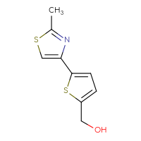Chemical structure of [5-(2-methyl-1,3-thiazol-4-yl)thiophen-2-yl]methanol - CSSB00000042031