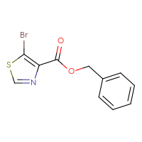 Chemical structure of benzyl 5-bromo-1,3-thiazole-4-carboxylate - CSSB00119746193