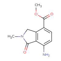 Chemical structure of methyl 7-amino-2-methyl-1-oxo-2,3-dihydro-1H-isoindole-4-carboxylate - CSSB20563222323