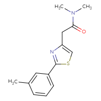 Chemical structure of N,N-dimethyl-2-[2-(3-methylphenyl)-1,3-thiazol-4-yl]acetamide - CSSB00103836535