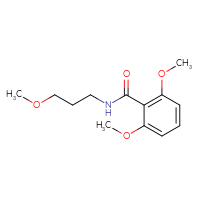 Chemical structure of 2,6-dimethoxy-N-(3-methoxypropyl)benzamide - CSSB00047920331