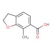 Chemical structure of 7-methyl-2,3-dihydro-1-benzofuran-6-carboxylic acid - CSSB00009926939