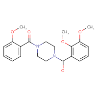 Chemical structure of 1-(2,3-dimethoxybenzoyl)-4-(2-methoxybenzoyl)piperazine - CSSB00106483724