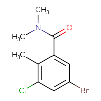 Chemical structure of 5-bromo-3-chloro-N,N,2-trimethylbenzamide - CSSB01046929104
