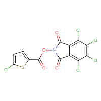 Chemical structure of 4,5,6,7-tetrachloro-1,3-dioxo-2,3-dihydro-1H-isoindol-2-yl 5-chlorothiophene-2-carboxylate - CSSB20270129017