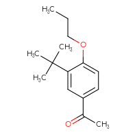 Chemical structure of 1-(3-tert-butyl-4-propoxyphenyl)ethan-1-one - CSSB02150237205