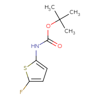 Chemical structure of tert-butyl N-(5-fluorothiophen-2-yl)carbamate - CSSB00159269916