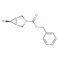 Chemical structure of benzyl (1R,5S,6R)-6-bromo-3-azabicyclo[3.1.0]hexane-3-carboxylate - CSSB03496562959