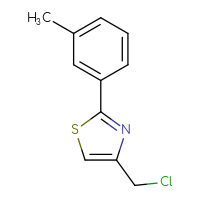 Chemical structure of 4-(chloromethyl)-2-(3-methylphenyl)-1,3-thiazole - CSSB00011260203