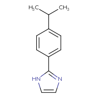 Chemical structure of 2-[4-(propan-2-yl)phenyl]-1H-imidazole - CSSB00011393241