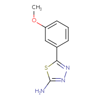 Chemical structure of 5-(3-methoxyphenyl)-1,3,4-thiadiazol-2-amine - CSSB00000754932