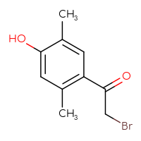 Chemical structure of 2-bromo-1-(4-hydroxy-2,5-dimethylphenyl)ethan-1-one - CSSB00010200839