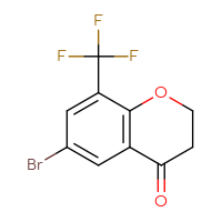 Chemical structure of 6-bromo-8-(trifluoromethyl)-3,4-dihydro-2H-1-benzopyran-4-one - CSSB00010133434