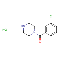 Chemical structure of 1-(3-chlorobenzoyl)piperazine hydrochloride - CSSB00000736343