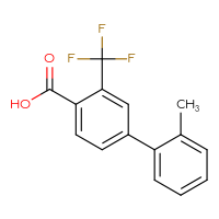 Chemical structure of 2'-methyl-3-(trifluoromethyl)-[1,1'-biphenyl]-4-carboxylic acid - CSSB00048733991
