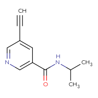 Chemical structure of 5-ethynyl-N-(propan-2-yl)pyridine-3-carboxamide - CSSB01991079831