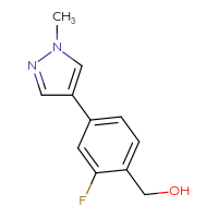 Chemical structure of [2-fluoro-4-(1-methyl-1H-pyrazol-4-yl)phenyl]methanol - CSSB00016579562