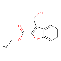 Chemical structure of ethyl 3-(hydroxymethyl)-1-benzofuran-2-carboxylate - CSSB00103339856