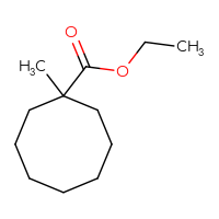 Chemical structure of ethyl 1-methylcyclooctane-1-carboxylate - CSSB00155867441