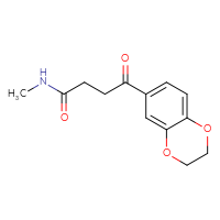 Chemical structure of 4-(2,3-dihydro-1,4-benzodioxin-6-yl)-N-methyl-4-oxobutanamide - CSSB00103755147