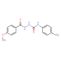 Chemical structure of 4-methoxy-N-{[(4-methylphenyl)carbamoyl]amino}benzamide - CSSB00104395630