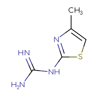 Chemical structure of N-(4-methyl-1,3-thiazol-2-yl)guanidine - CSSB00000034814