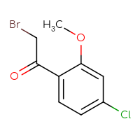 Chemical structure of 2-bromo-1-(4-chloro-2-methoxyphenyl)ethan-1-one - CSSB00012344415