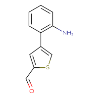 Chemical structure of 4-(2-aminophenyl)thiophene-2-carbaldehyde - CSSB06581062227