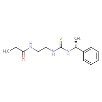 Chemical structure of N-[2-({[(1R)-1-phenylethyl]carbamothioyl}amino)ethyl]propanamide - CSSB21432480018