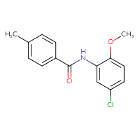 Chemical structure of N-(5-chloro-2-methoxyphenyl)-4-methylbenzamide - CSSB00026319375