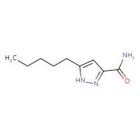 Chemical structure of 5-pentyl-1H-pyrazole-3-carboxamide - CSSB00073344414